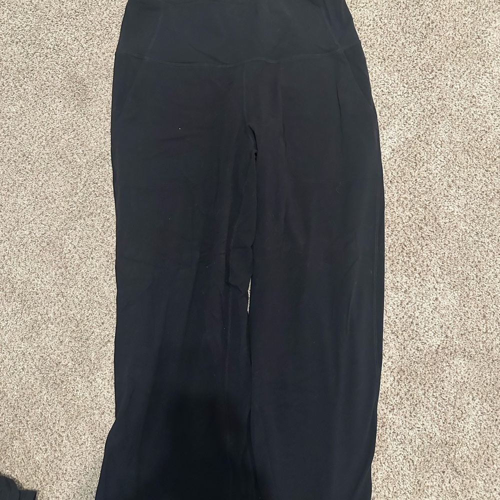 Lululemon Black High-Waisted Wide-Leg Pants